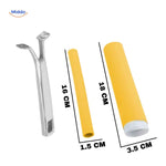 Yellow silicone handle protector 16cm size for medium cookware handles.