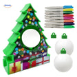 Handmade wooden ornaments and painting tools from TreeMendous DIY Christmas decoration kit.