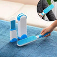 HandyBrush reusable double-sided pet hair remover with self-cleaning feature