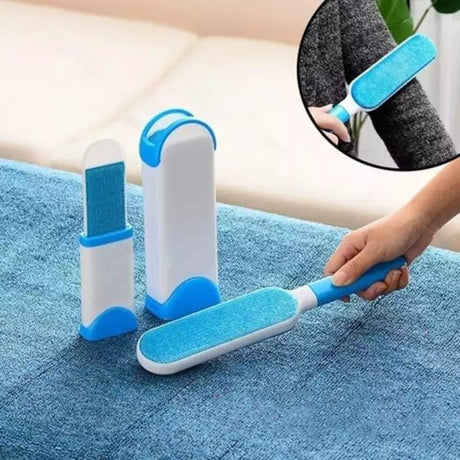 HandyBrush reusable double-sided pet hair remover with self-cleaning feature