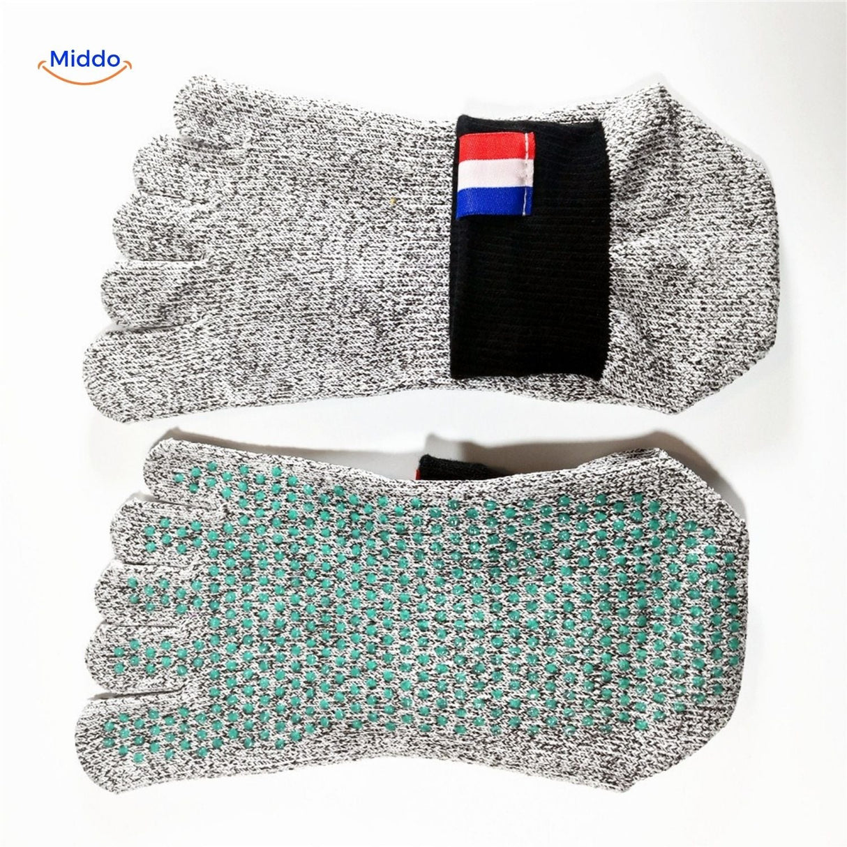 Five-toe socks engineered for hazardous work environments requiring reliable protection.