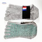Five-toe socks engineered for hazardous work environments requiring reliable protection.