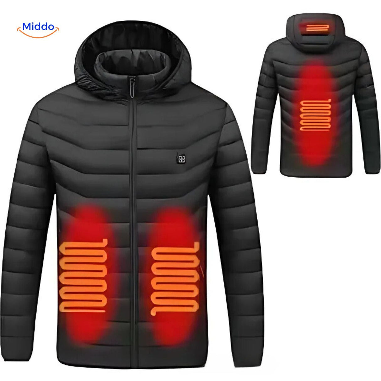 Warm heated hoodie jacket for reliable winter temperature control.