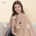 USB heated scarf with fast graphene warming technology for instant comfort.