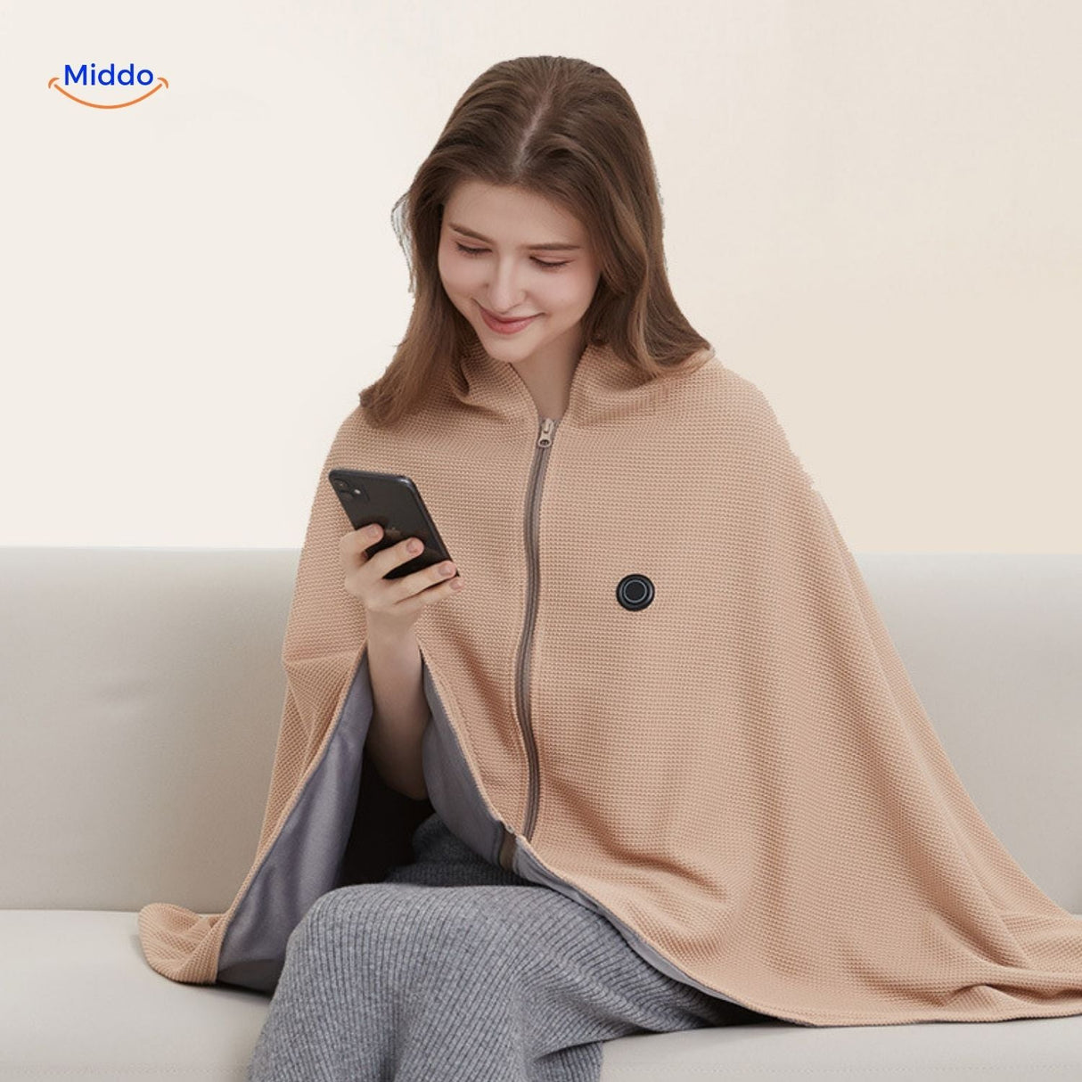 Soft and warm USB heated scarf designed for maximum comfort and coziness.