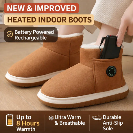 CozyFlex heated shoes with enhanced design and performance features.