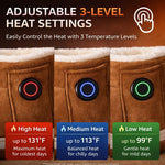 CozyFlex heated shoes with adjustable three-level heat control.