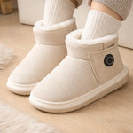 CozyFlex heated shoes in clean white, versatile and cozy.