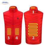 Camouflage HeatGuard vest with 4 strategic heating zones.