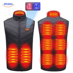 HeatGuard heated vest with 4 core heating zones for efficient warmth.