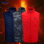 Blue HeatGuard vest with 9 heat zones for complete body temperature control.