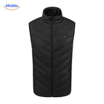 Black HeatGuard basic model heated vest with USB power option.