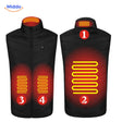 Camouflage HeatGuard vest featuring multiple heating zones.
