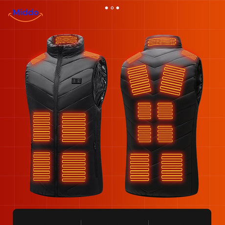 HeatGuard vest used for medical heat therapy and muscle recovery.