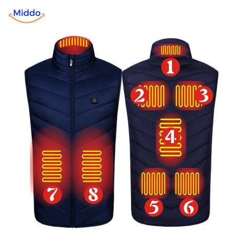 HeatGuard vest delivering therapeutic heat therapy for muscle and joint relief.