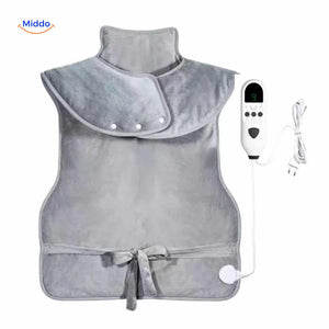 Heating pad with digital display and intuitive controls for simple heat level adjustment.
