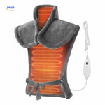 Electric heating pad for neck, shoulder and back pain relief and muscle relaxation therapy.