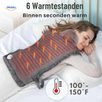 Electric heating pad with 6 heat levels for customized warmth that heats up quickly.