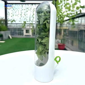 Herb keeper displayed on table showing conservation tool design.