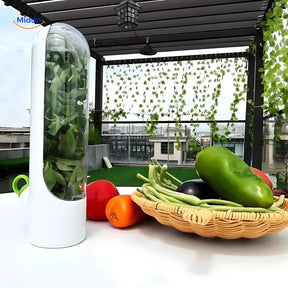Fresh herb keeper fridge storage container keeps cilantro and parsley fresh for weeks.