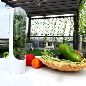 Fresh herb keeper fridge storage container keeps cilantro and parsley fresh for weeks.