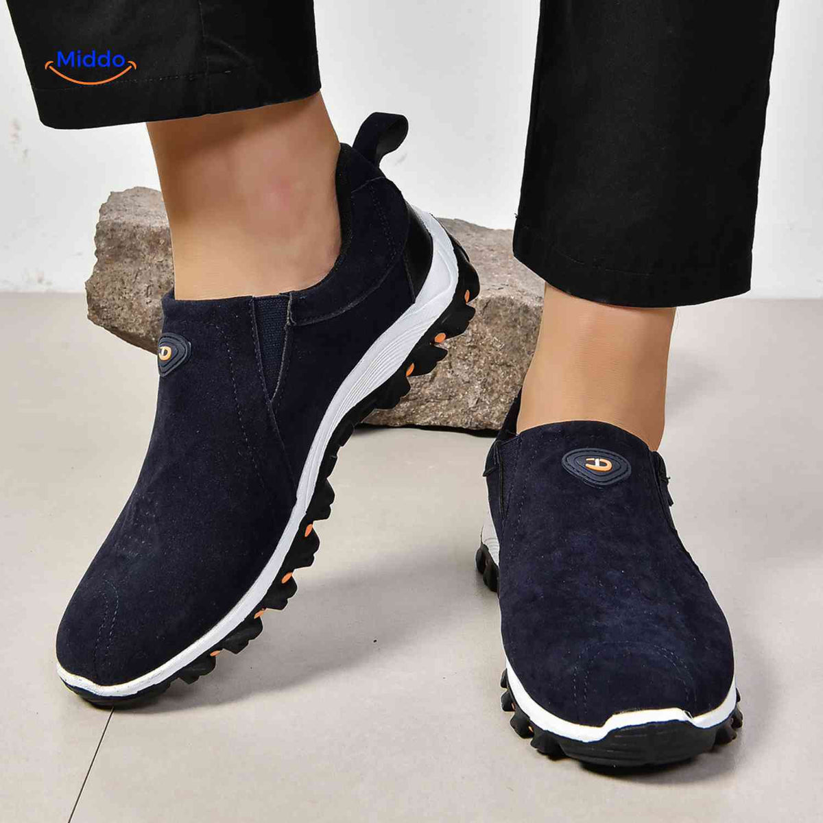 navy Stridex Men's Shoes front view image 2