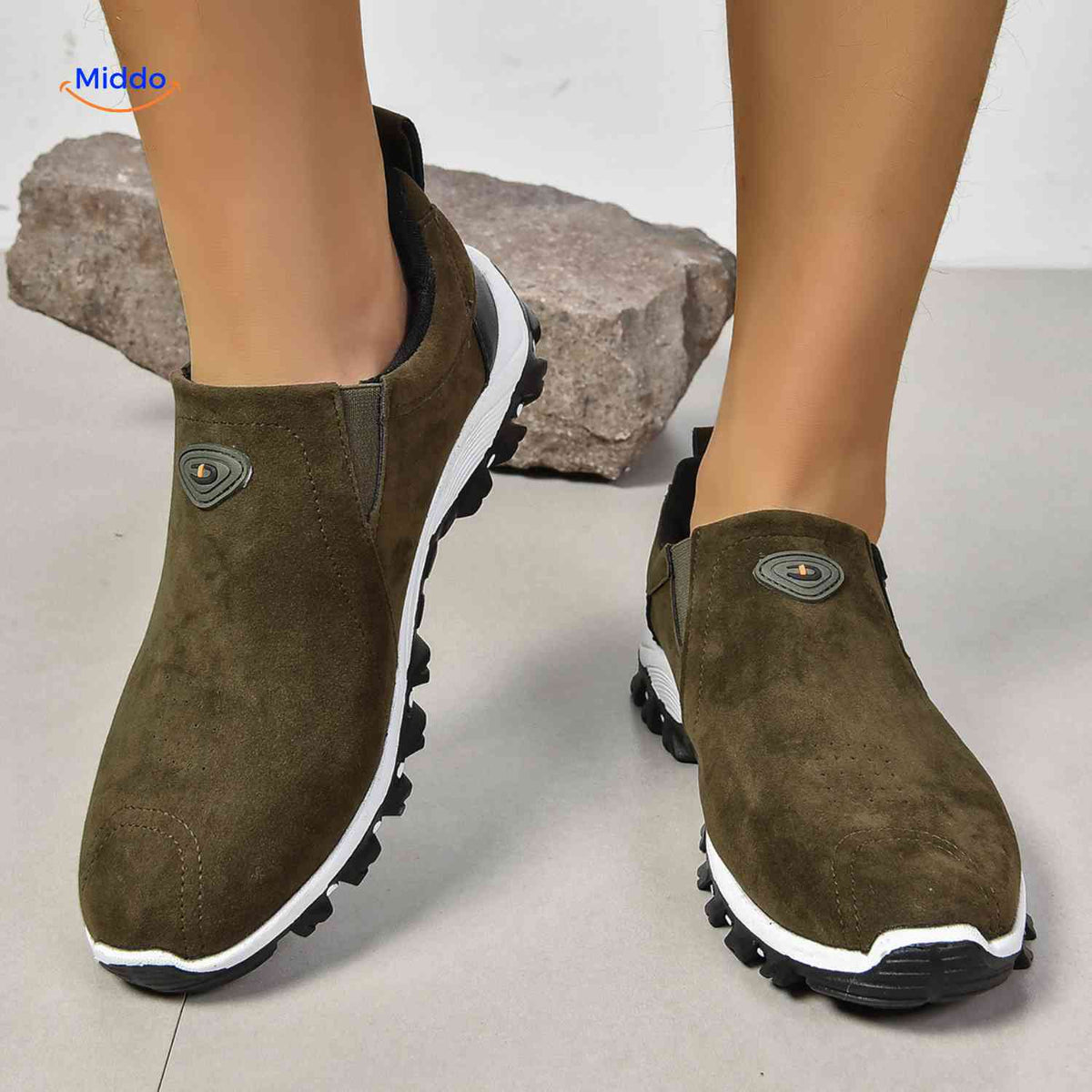 olive green Stridex Men's Shoes sole detail image 1