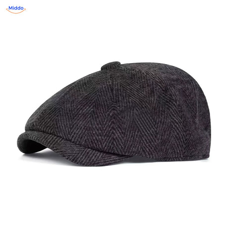 Heritage Eight flat cap, Black