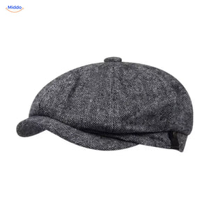 Heritage Eight flat cap, Small check gray
