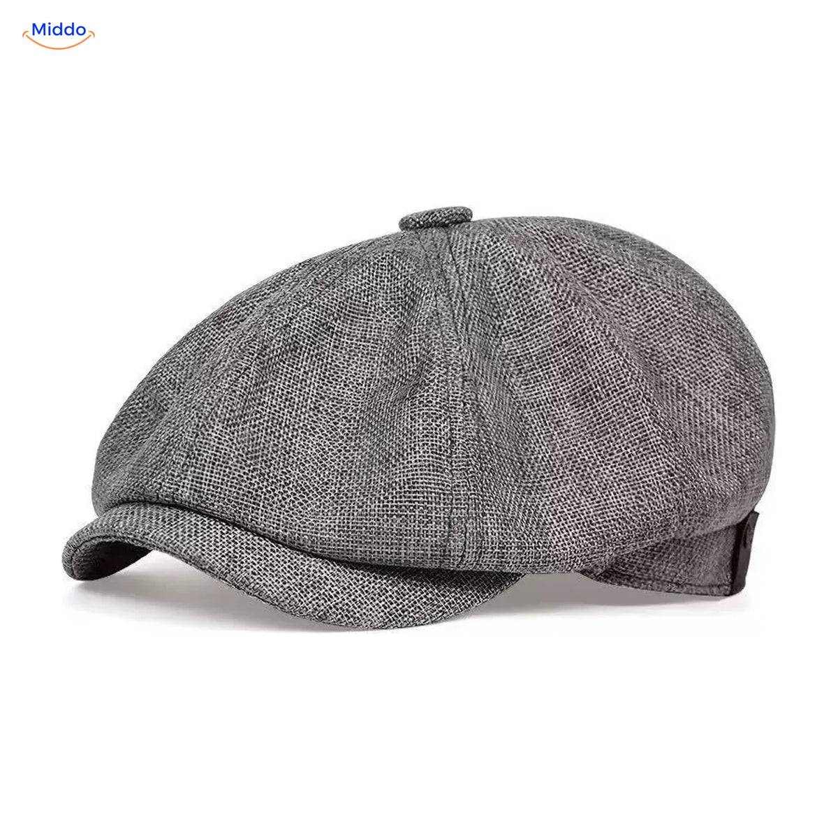 Heritage Eight flat cap, Linen dark gray