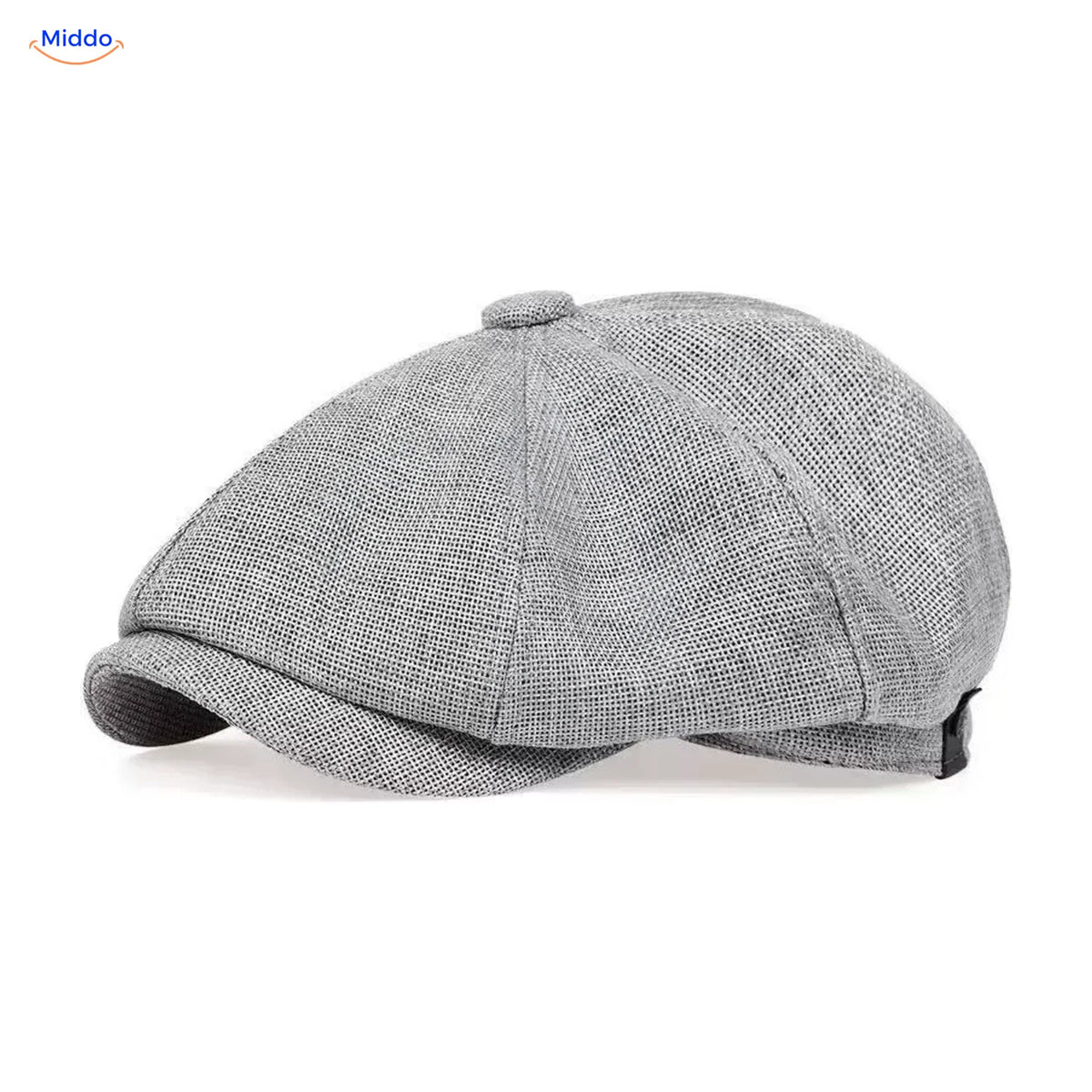 Heritage Eight flat cap, Linen light gray