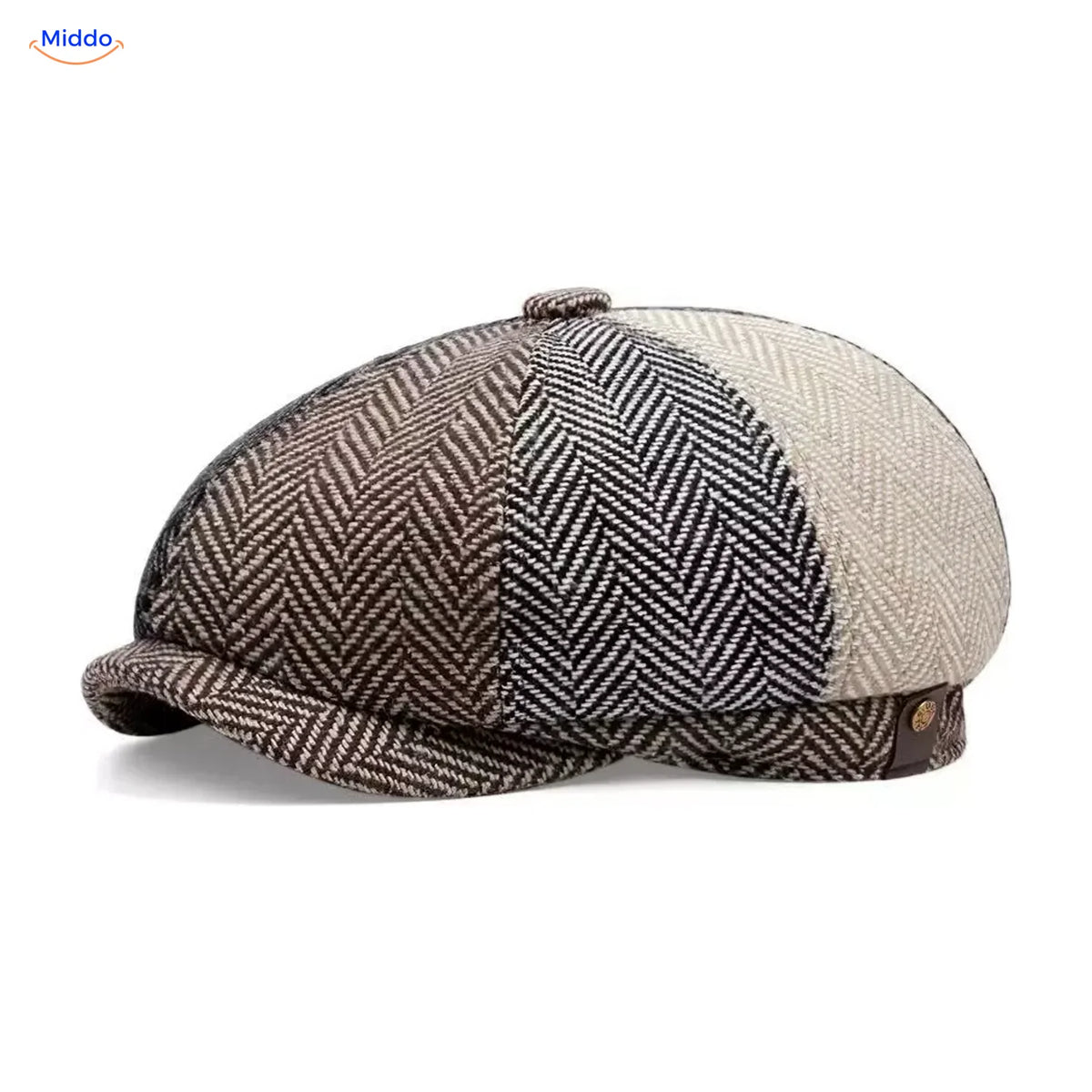 Heritage Eight flat cap, Twill color block