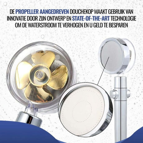 PowerShower propeller innovation technology for enhanced water distribution and pressure