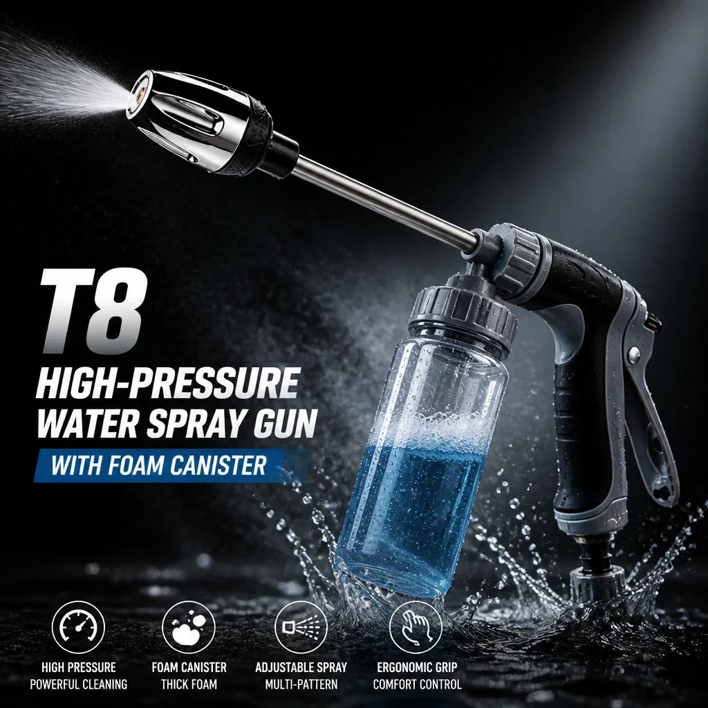 High pressure garden hose water gun powerful cleaning solution with premium performance.