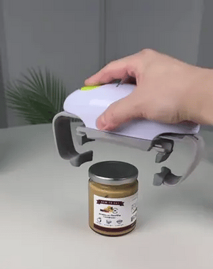 Open honey jars and other containers with single button press effortlessly.
