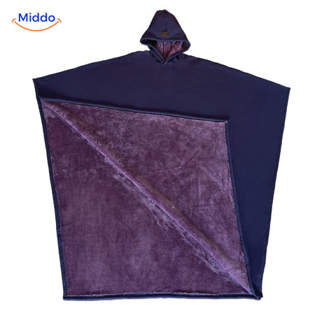 ShadowHood hooded cape in forest camouflage, warm tactical style.