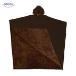 ShadowHood hooded cape in soft rose pink with fleece comfort.