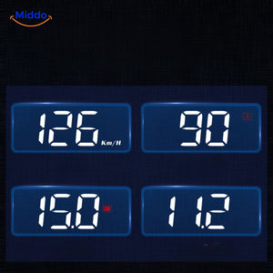 Visiopro HUD with OLED screen displaying GPS speed data and vehicle metrics