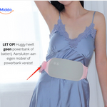Huggy heated pad battery usage and charging instructions guide.