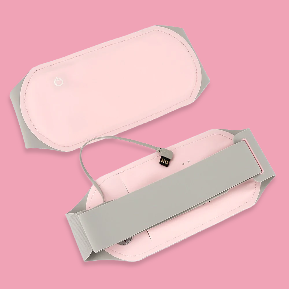 Huggy pad designed to soothe and relieve period and back pain.