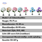 Florora hydrangea lanterns available in full spectrum of colors for garden design.
