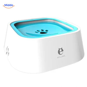HydroPaws anti-splash water bowl in blue, 1.5L capacity for dogs.