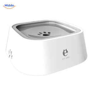 HydroPaws anti-splash water bowl in grey, 1.5L capacity for pets.