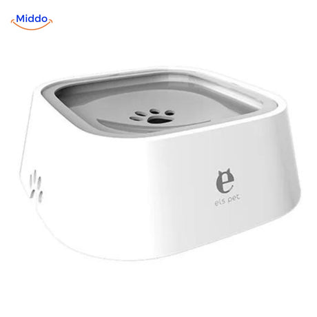 HydroPaws anti-splash water bowl in grey, 1.5L capacity for pets.
