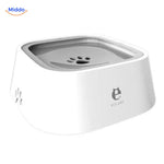 HydroPaws anti-splash water bowl in grey, 1.5L capacity for pets.
