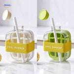 Ice bottle color comparison: white and green models with summer strap