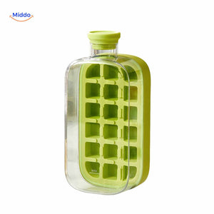 Green ice bottle in large size with high ice cube capacity