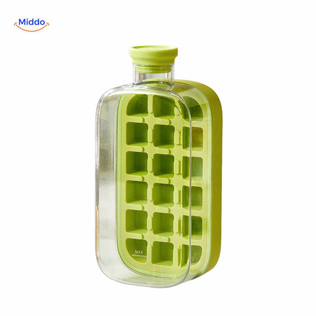 Green ice bottle in large size with high ice cube capacity