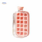 Pink large-capacity ice bottle cooler with block design