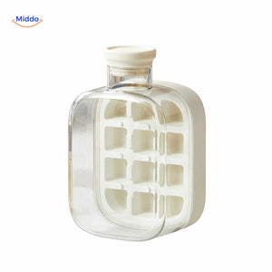 White compact ice bottle with secure screw cap closure